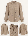 Camisa de Cuadros con Volantes Sopié