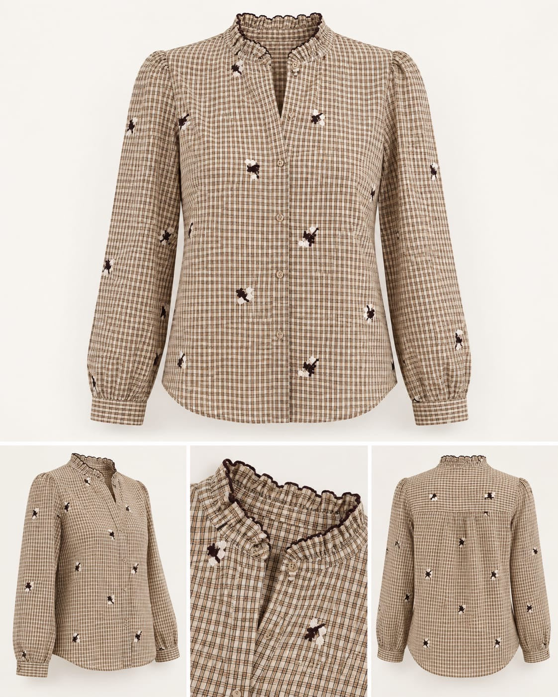 Camisa de Cuadros con Volantes Sopié